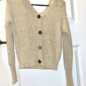 moon & madison Cream/Beige Button-Up Cardigan